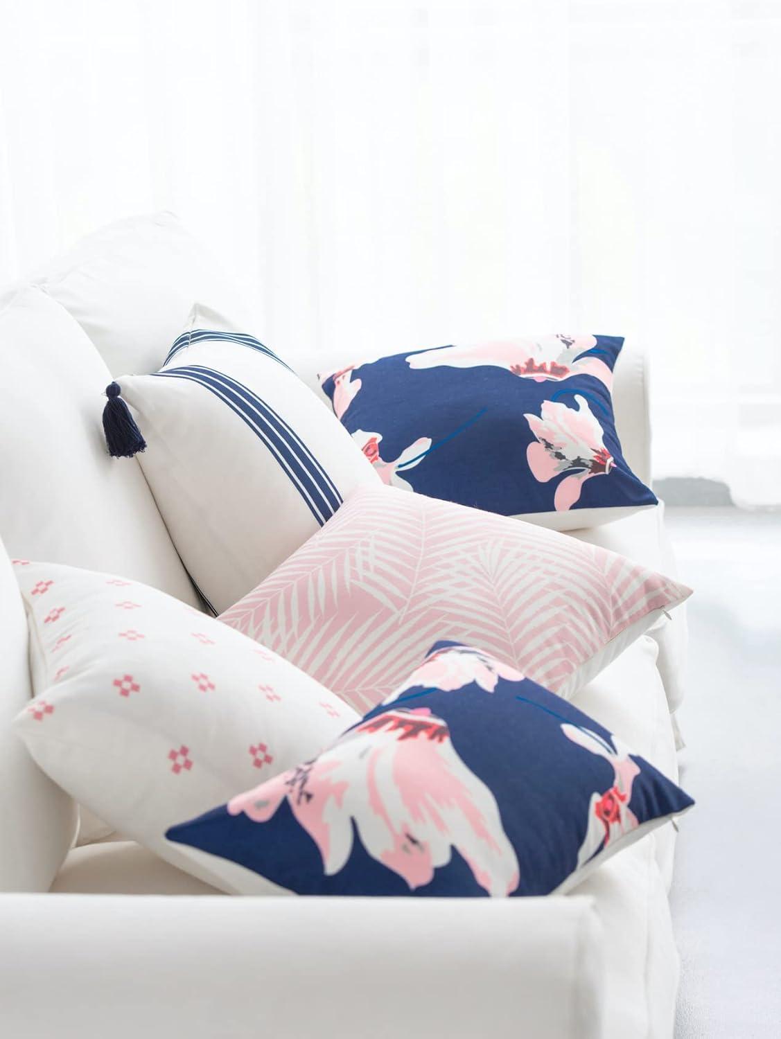 Hofdeco Spring Decorative Throw Pillow Cover ONLY, for Couch, Sofa, Bed, Yellow Floral, 18"x18"