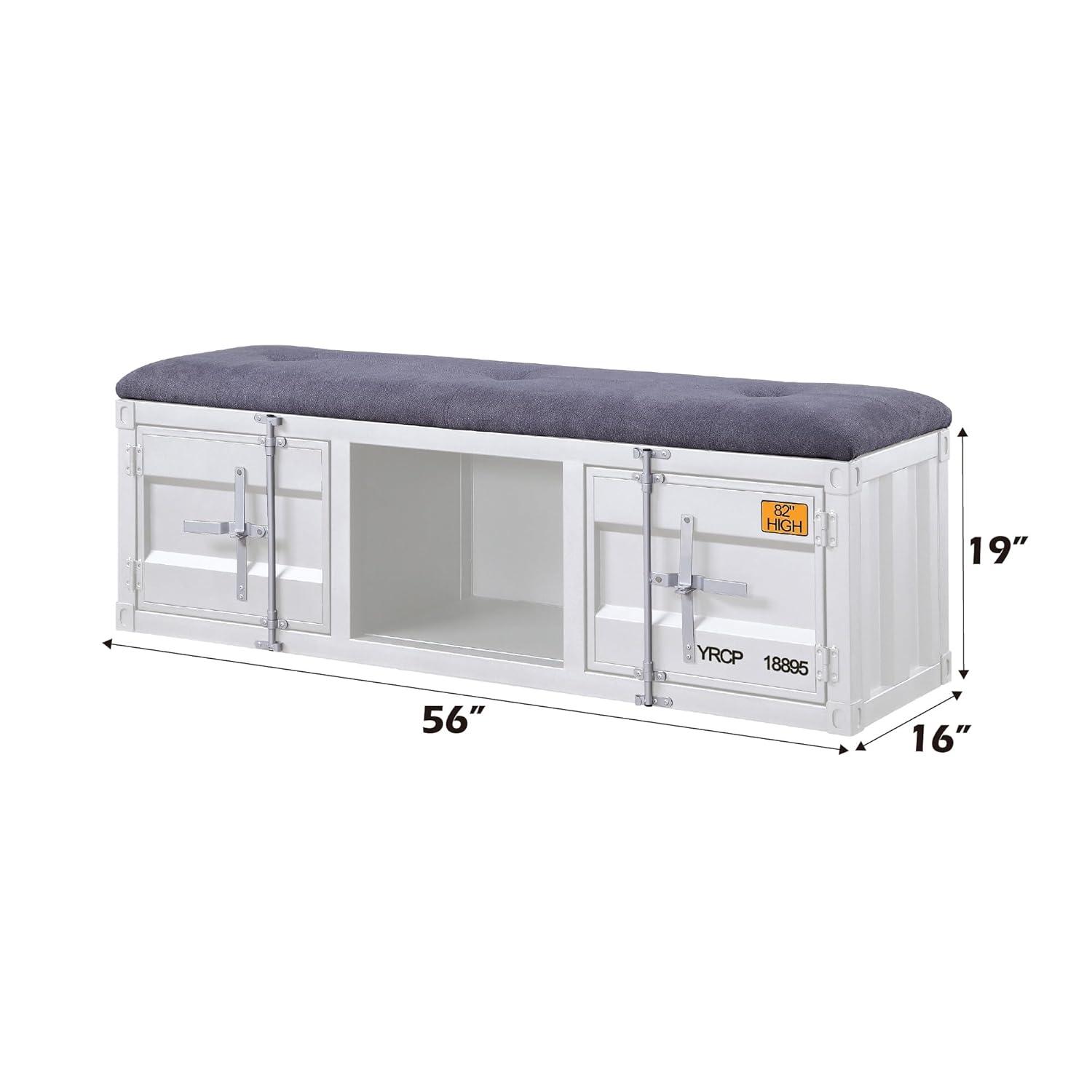 Acme Cargo Fabric Upholstered Storage Bench