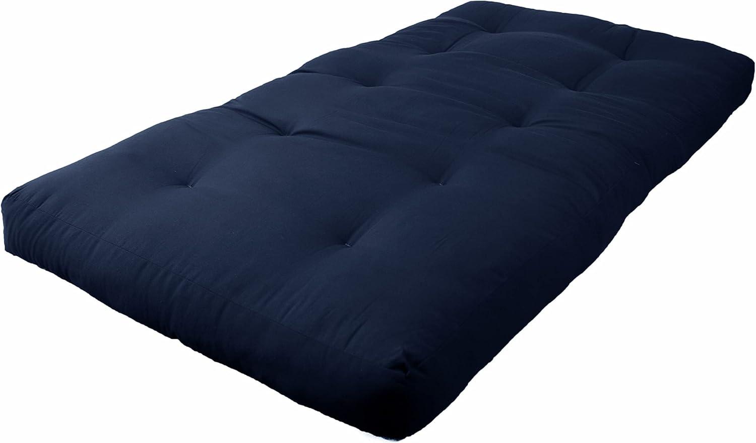 Cushy Comfort 6" Twin Navy Twill Futon Pad