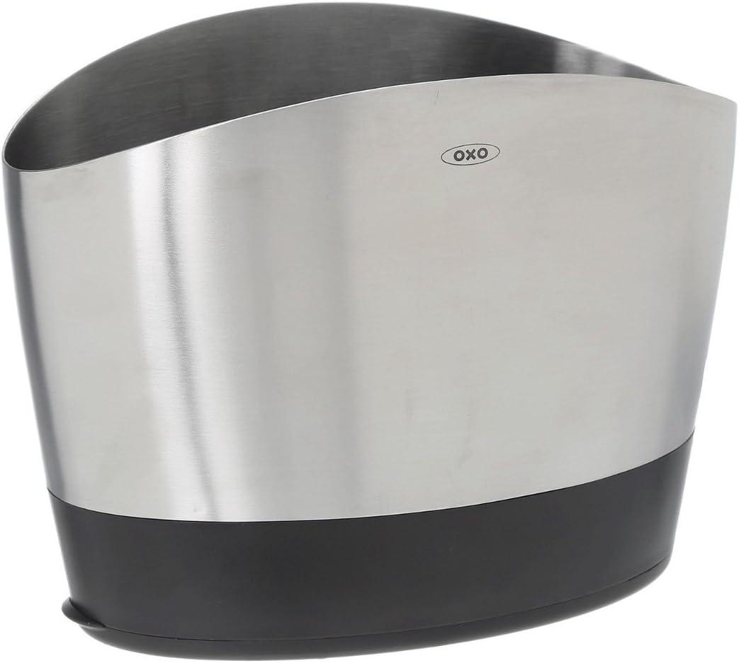 Polished Stainless Steel Elliptical Utensil Holder