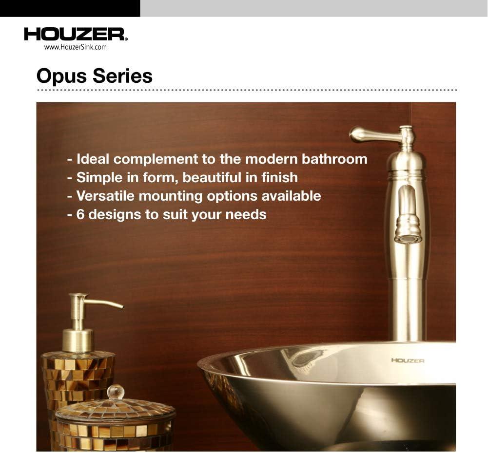 Houzer Club 16.75'' Lustrous Satin Stainless Steel Metal Circular Bathroom Sink