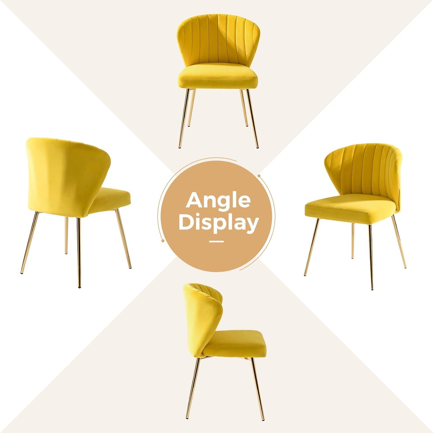 Velvet Accent Chair Upholstered Armless Side Chair Gold Leg Home Living Room Adult Fushia