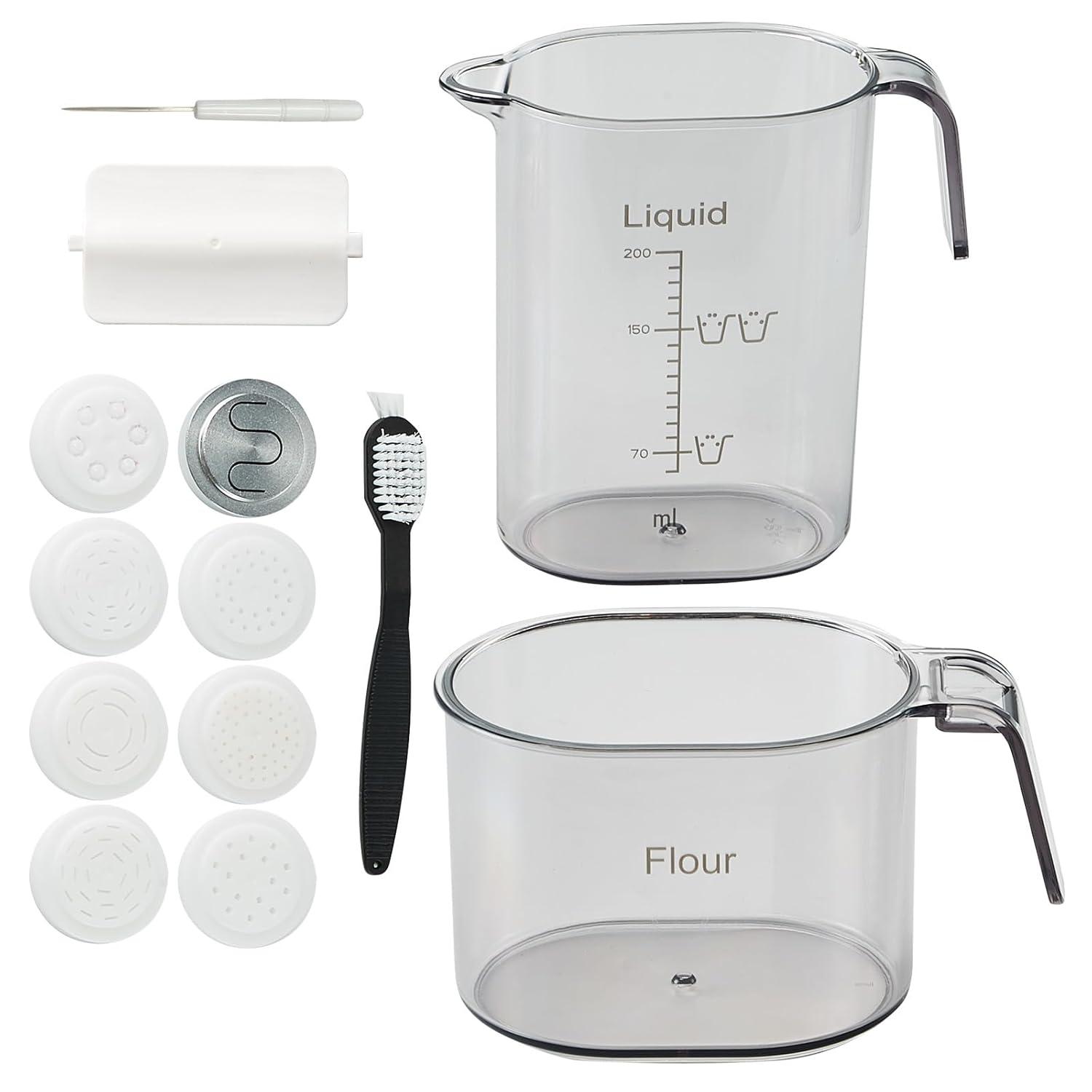 VEVOR Electric Pasta Maker, 150W Automatic Noodle Maker Machine with 8 Pasta Shapes, 4 Intelligent Modes, 500g Flour Capacity Pasta Maker Machine with Measuring Cups, Cleaning Brush for Home Kitchen