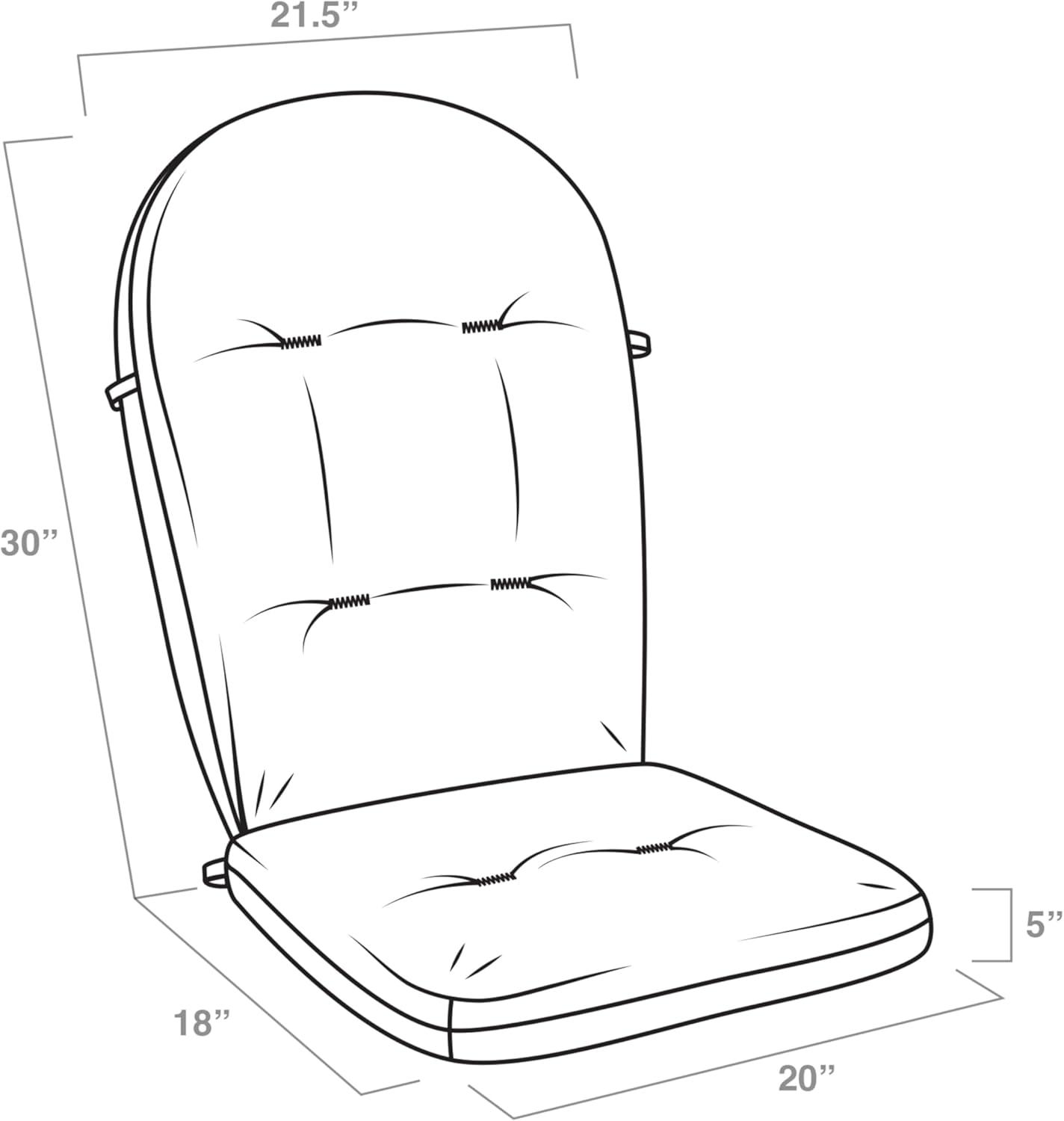 ARDEN Arden Plush Comfort Modern Rocking Chair Cushion, 20 x 18