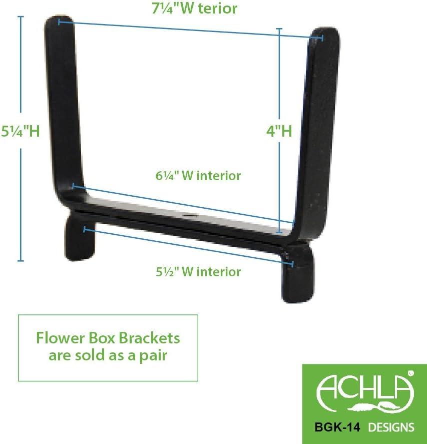 Black Wrought Iron Deck Rail Flower Box Brackets