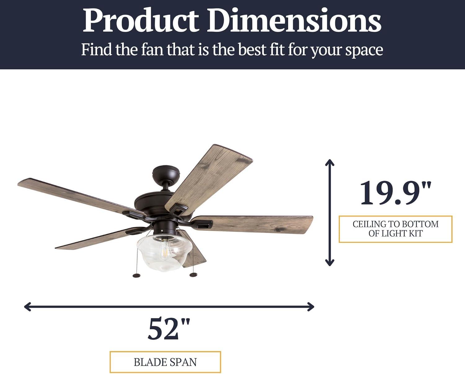 Prominence Home 52" Abner Indoor/Outdoor Bronze Ceiling Fan
