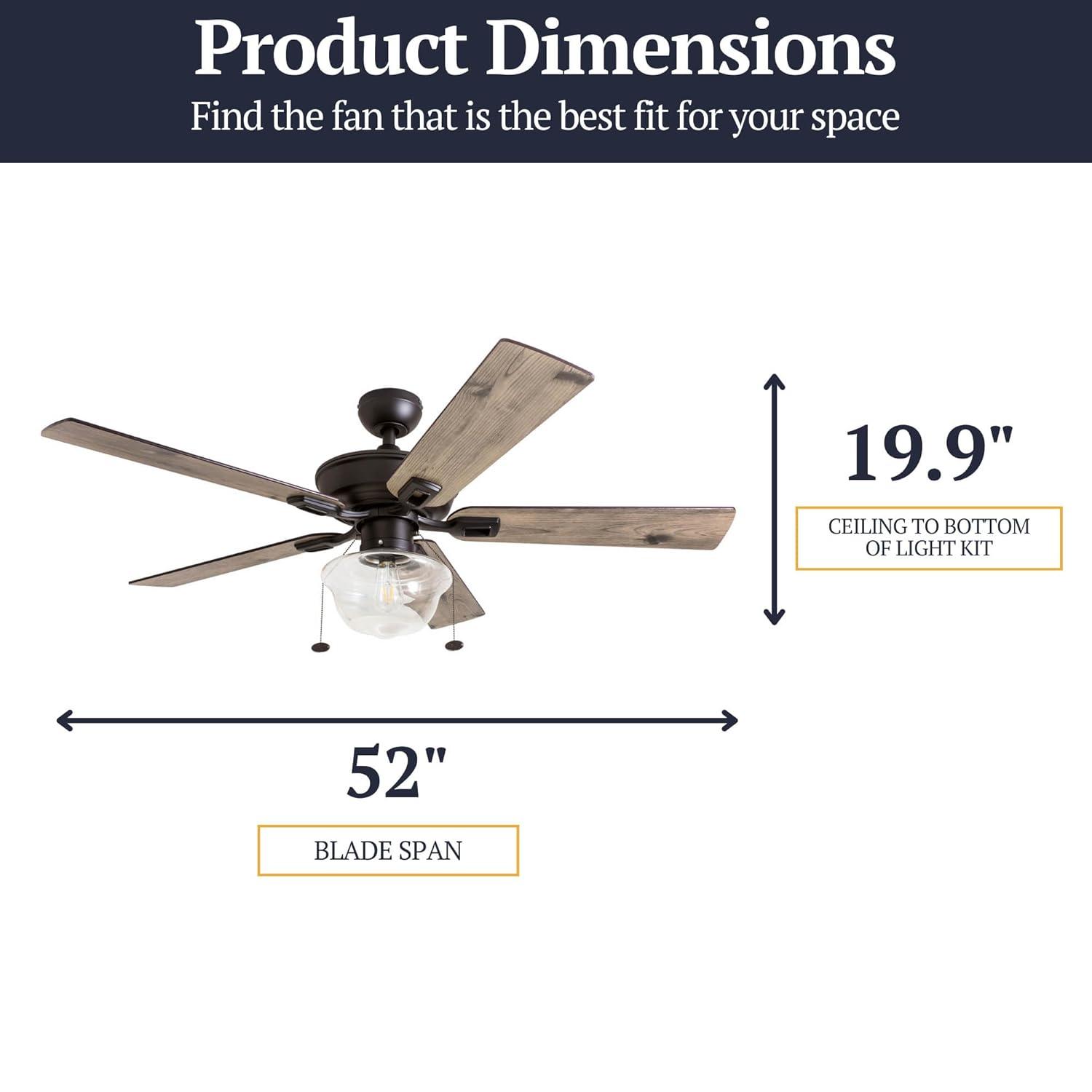 Prominence Home 52" Abner Indoor/Outdoor Bronze Ceiling Fan