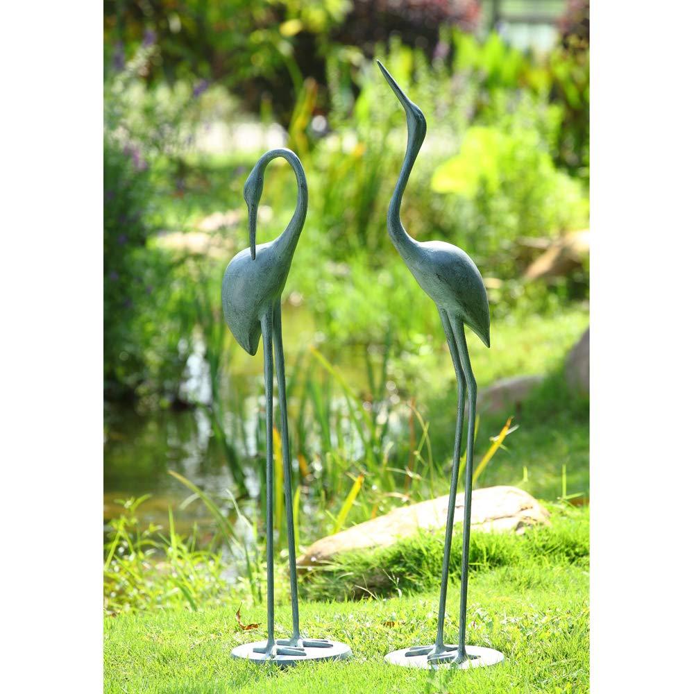 SPI Home 36-in H x 8-in W Green Heron Garden Statue