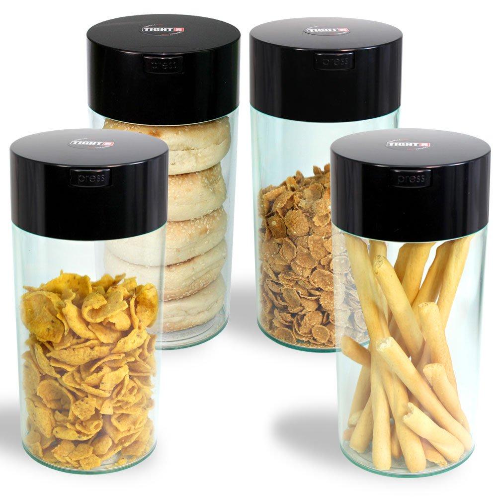 Tightvac - 5oz to 24 Ounce Vacuum Sealed Container - Black Body/Dk. Blue Cap