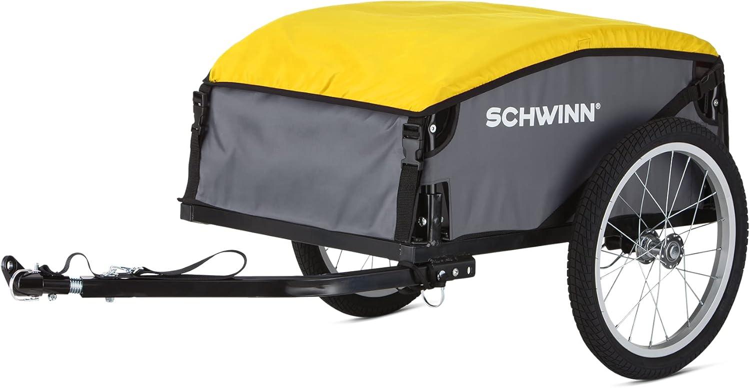 Schwinn Yellow and Grey Alloy Steel Bicycle Cargo Trailer