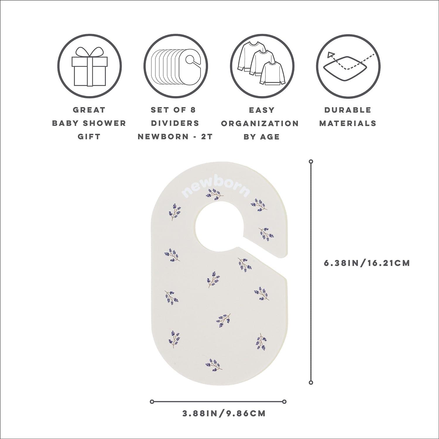 Blueberry Polypropylene Baby Closet Dividers Set of 8