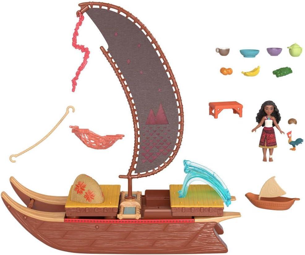 Disney Moana 2 Moana's Adventure Canoe Playset with Small Doll & Accessories