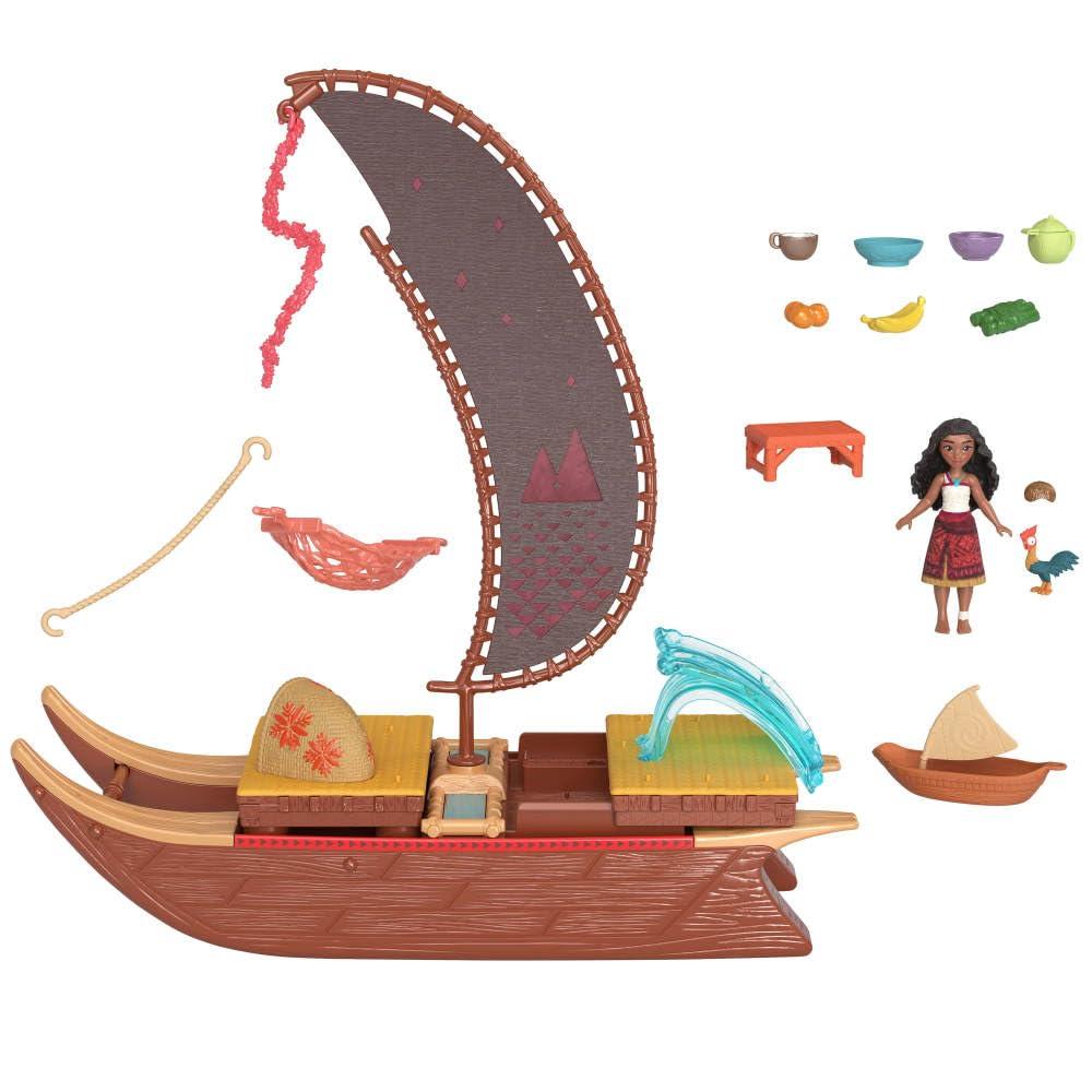 Disney Moana 2 Moana's Adventure Canoe Playset with Small Doll & Accessories