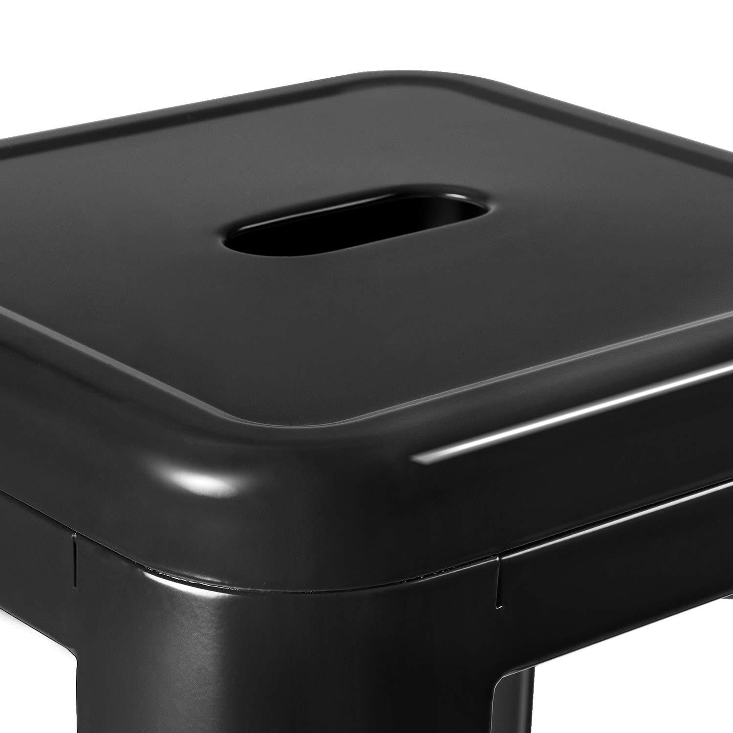 Williston Forge Kohki 24" Counter Stool Metal Bar Stools Counter Height Barstools Backless Indoor/Outdoor Bar Stools Kitchen Counter Stools Chairs(Set of 4)