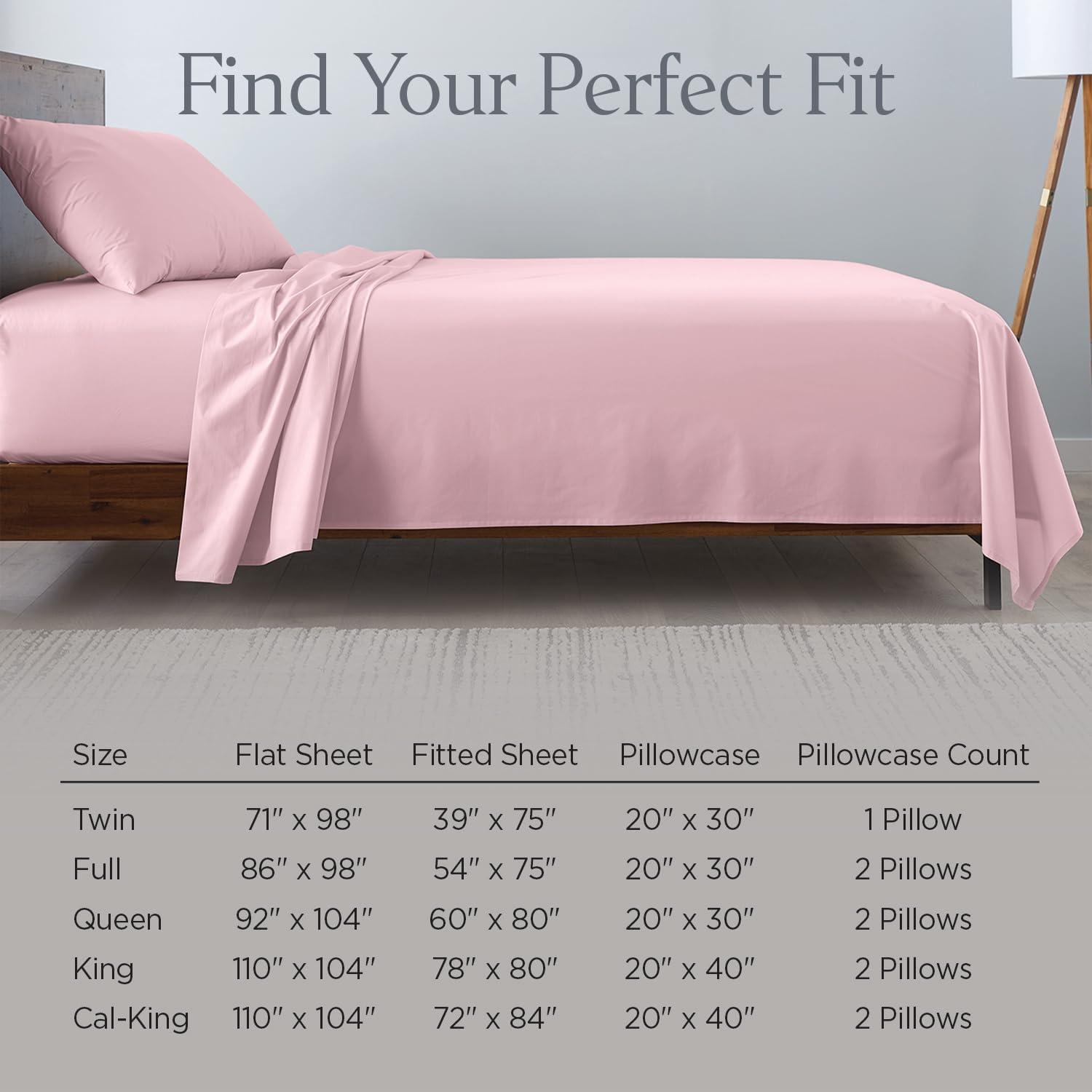 Ella Jayne Home 100% Cotton Percale Crisp and Cool Sheet Set