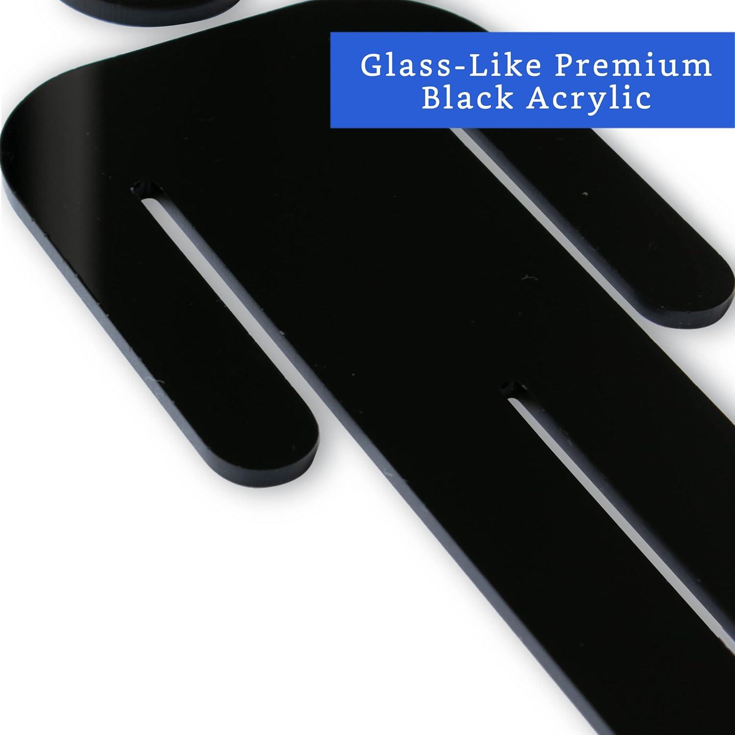 Uxcell Bathroom Sign, Acrylic Restroom Men's and Women's Gender Sign, Black 1 Set