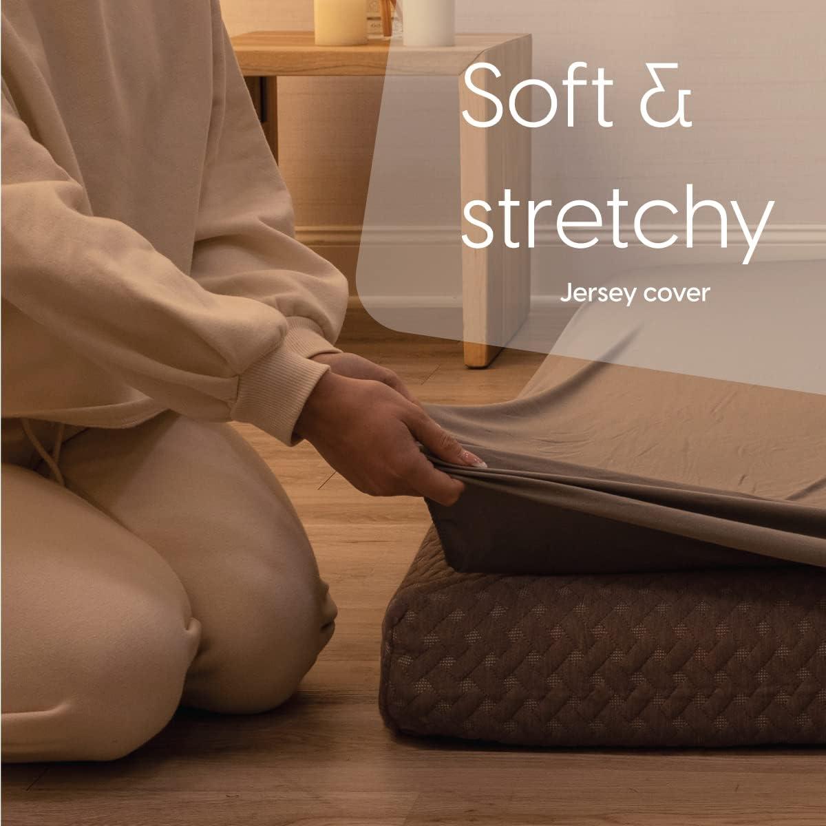 Fitted Sheet for The Milliard Trifold Mattress, Super Soft and Cozy Washable Grey Sheet (Queen, 6")