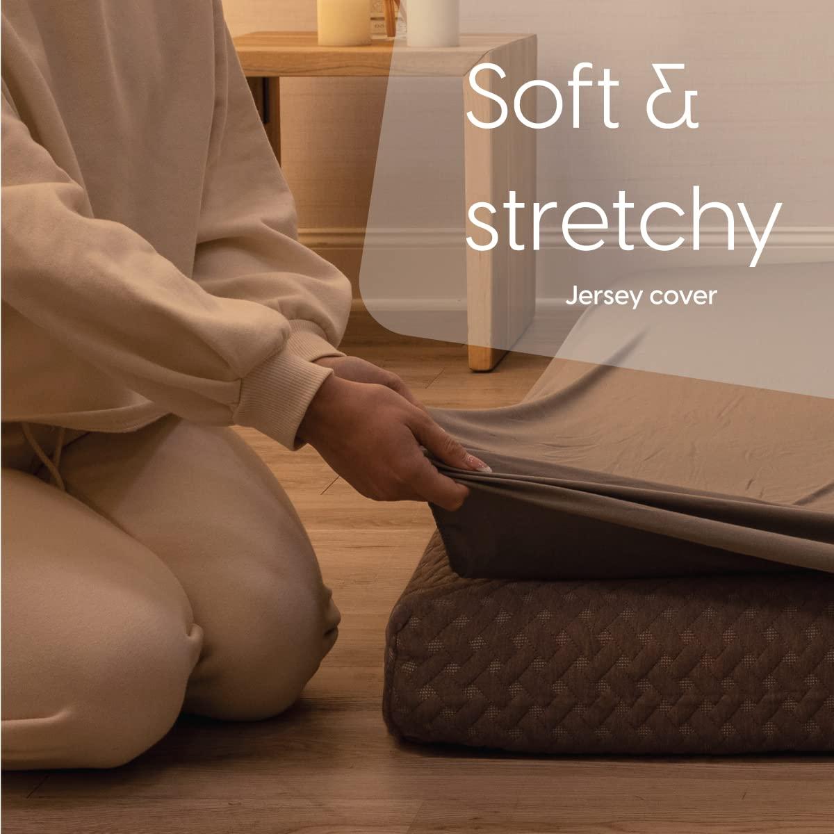 Fitted Sheet for The Milliard Trifold Mattress, Super Soft and Cozy Washable Grey Sheet (Queen, 6")