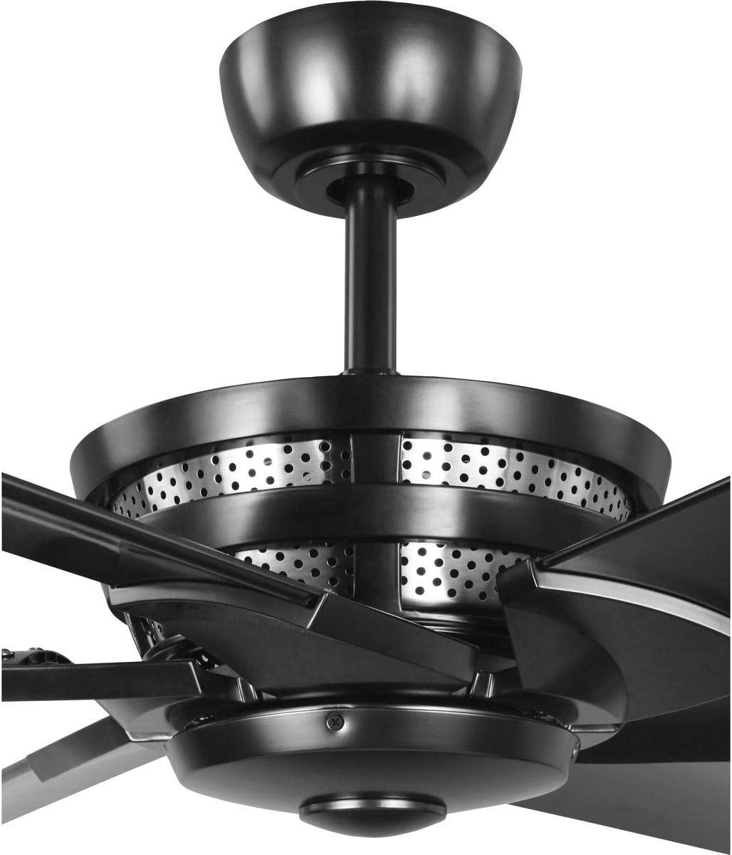 Huff Collection Indoor/Outdoor 96" Six-Blade Black Ceiling Fan