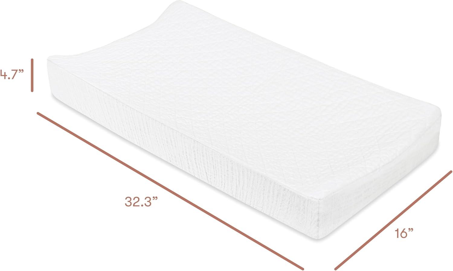 babyletto Plain White Quilted Muslin Changing Pad Cover