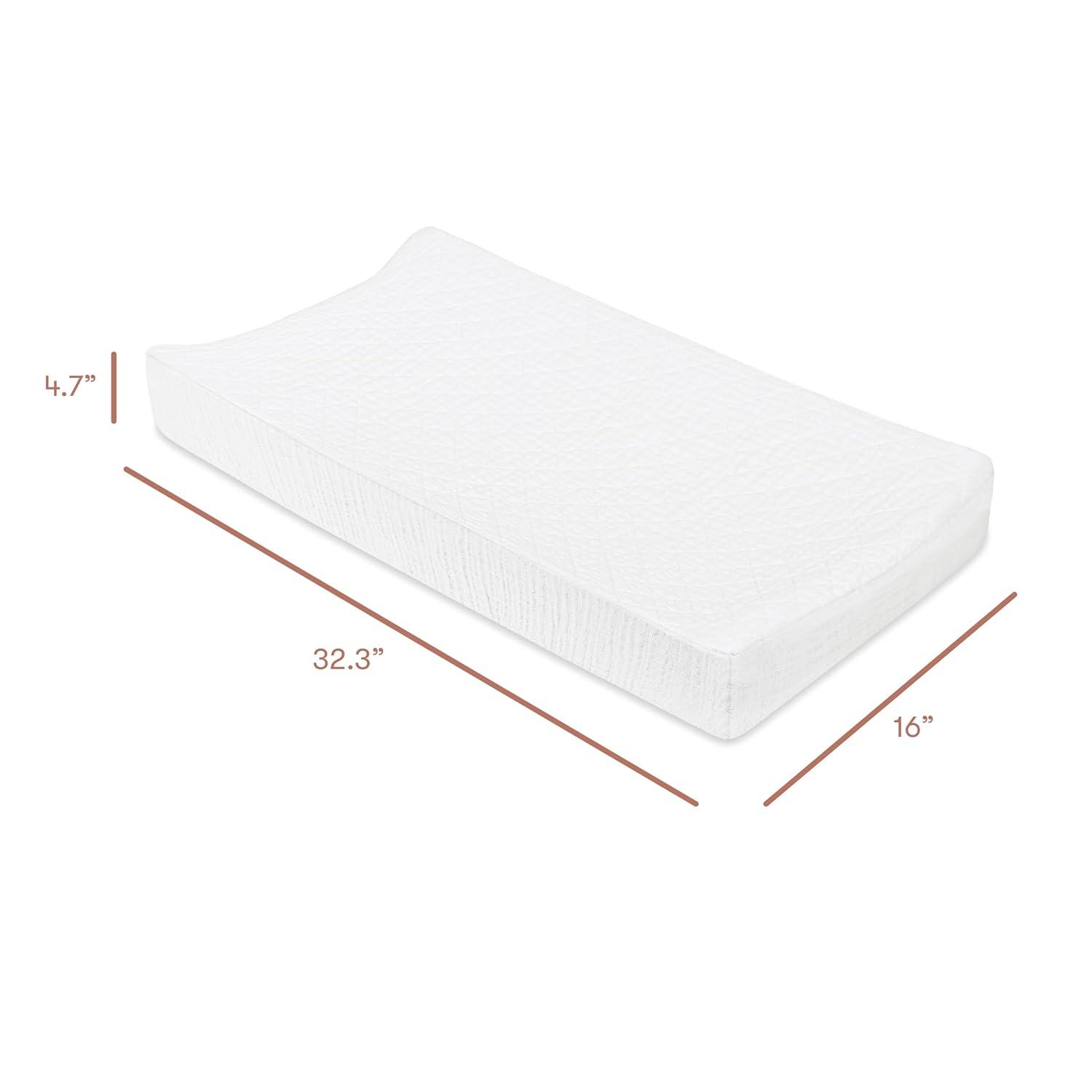 babyletto Plain White Quilted Muslin Changing Pad Cover
