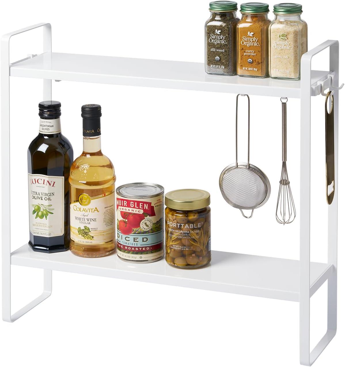 Yamazaki Home Two-Tier Countertop Rack, Steel