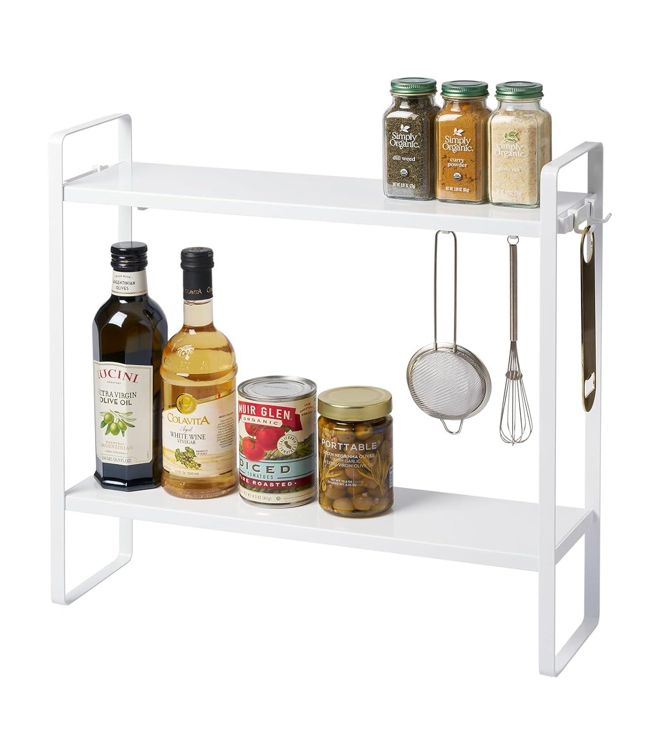 Yamazaki Home Two-Tier Countertop Rack, Steel