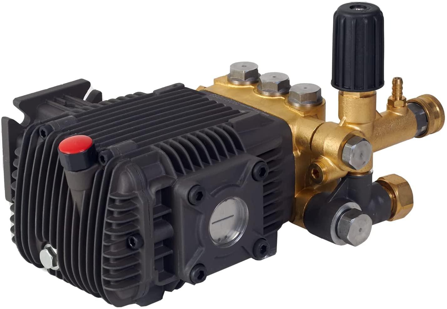 Canpump CF 3030 G Pressure Washer Pump | 3000 PSI, 3.1 GPM, 3/4 Inch Shaft, Horizontal, Triplex | Fully Serviceable with External Unloader Valve | Commercial Grade Replacement Power Washer Pump