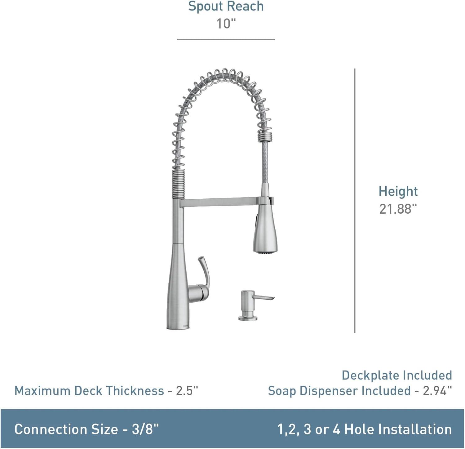 Matte Black High Arc Pull-Down Kitchen Faucet with Spray