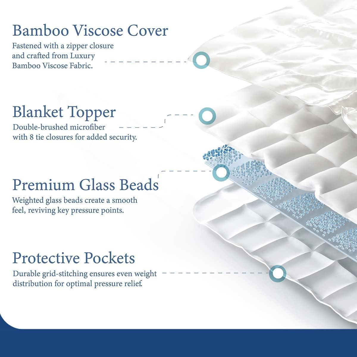 Cosy House Collection Adult Weighted Blanket - 100% Rayon Derived from Bamboo Removable Cover