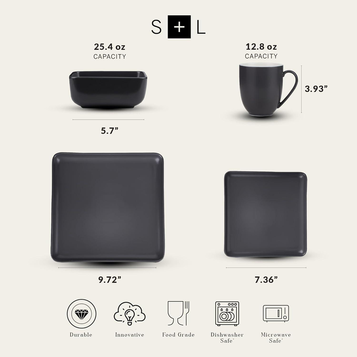 Stone Lain Stone Lain Amy 24-Piece Dinnerware Set Porcelain