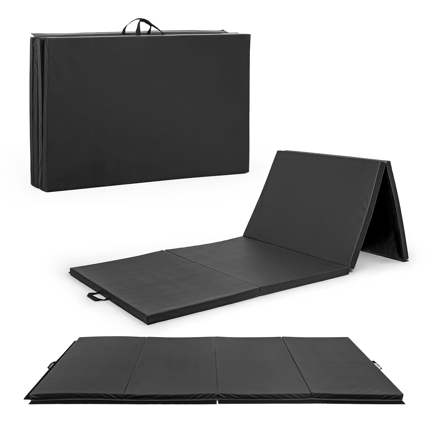 CAP Barbell All Purpose Folding Exercise Training & Gymnastics Balance Mat 10' x 4' x 2" thick, Black