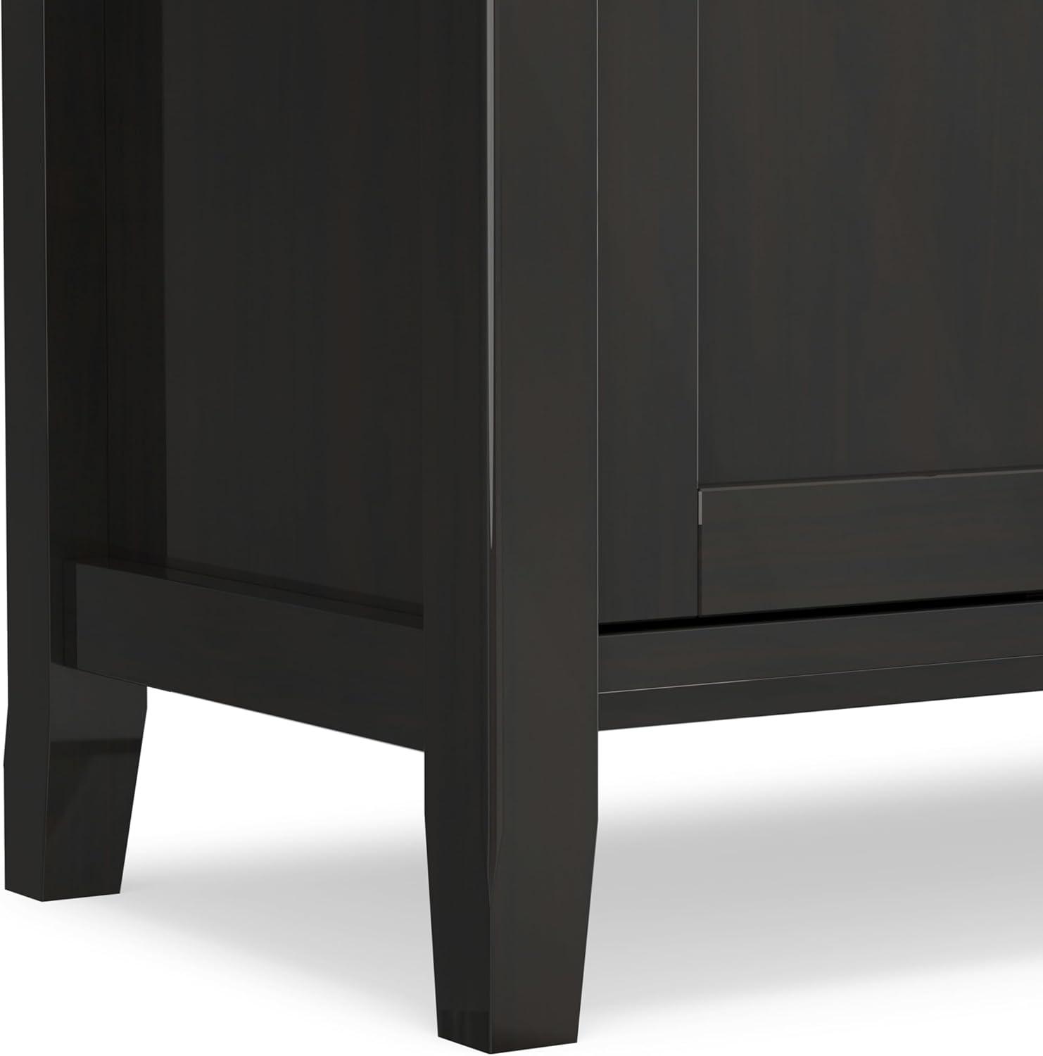 Simpli Home Warm Shaker 72"W Solid Wood TV Stand for TVs up to 80" with 4 Storage Cabinets and 2 Drawers