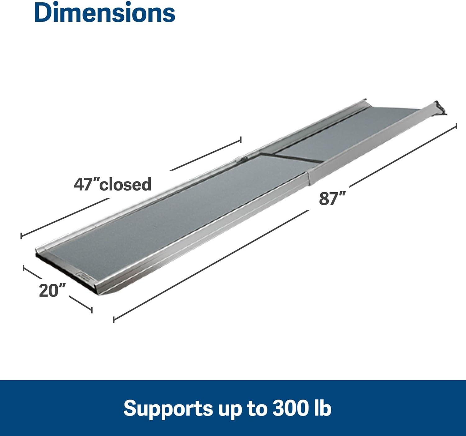 X-Large Gray Aluminum Telescoping Pet Ramp