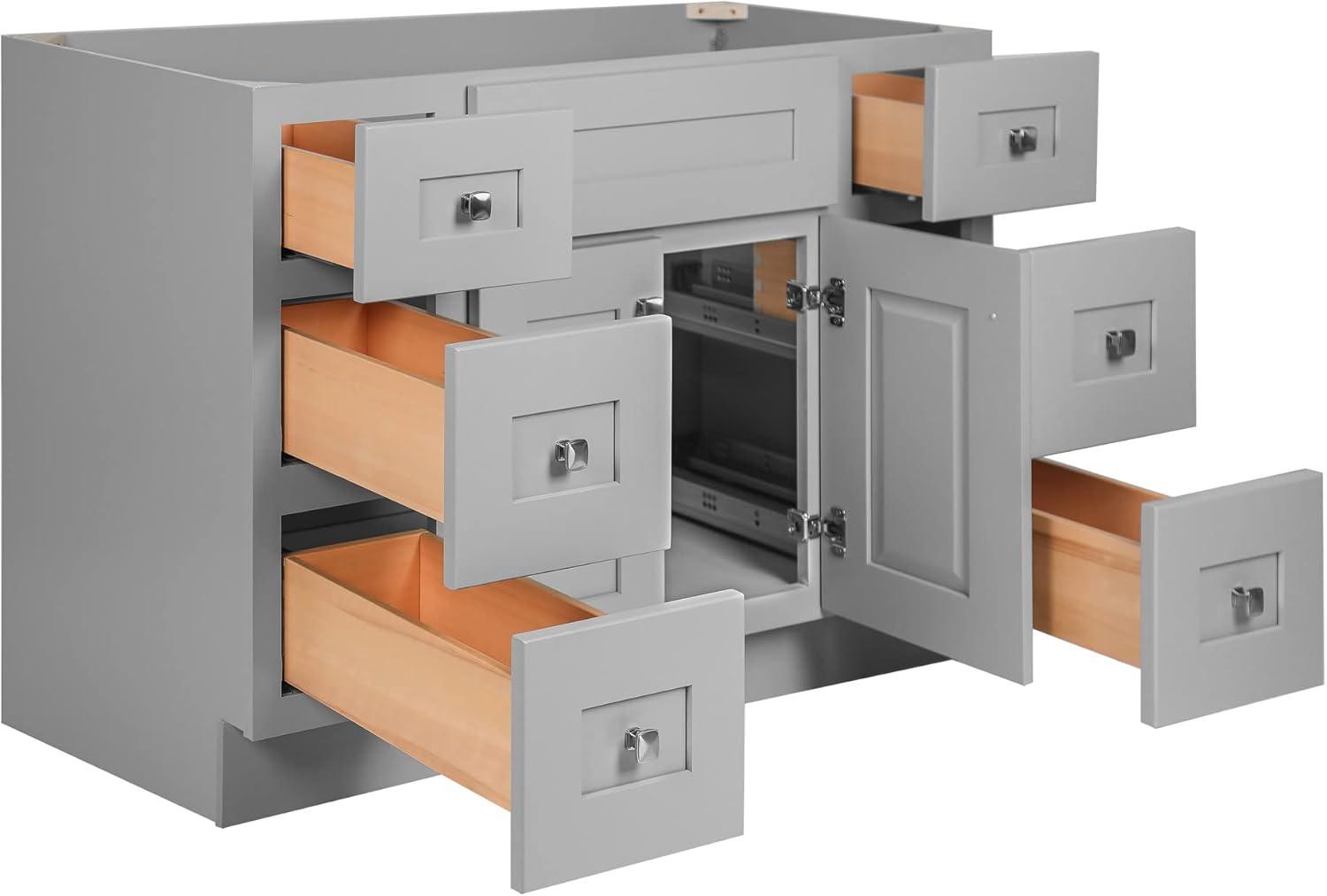 Design House Brookings 48 Inch Bathroom Vanity, Ready to Assemble, Solid Wood, Sherwin Williams – Design House, 599001-