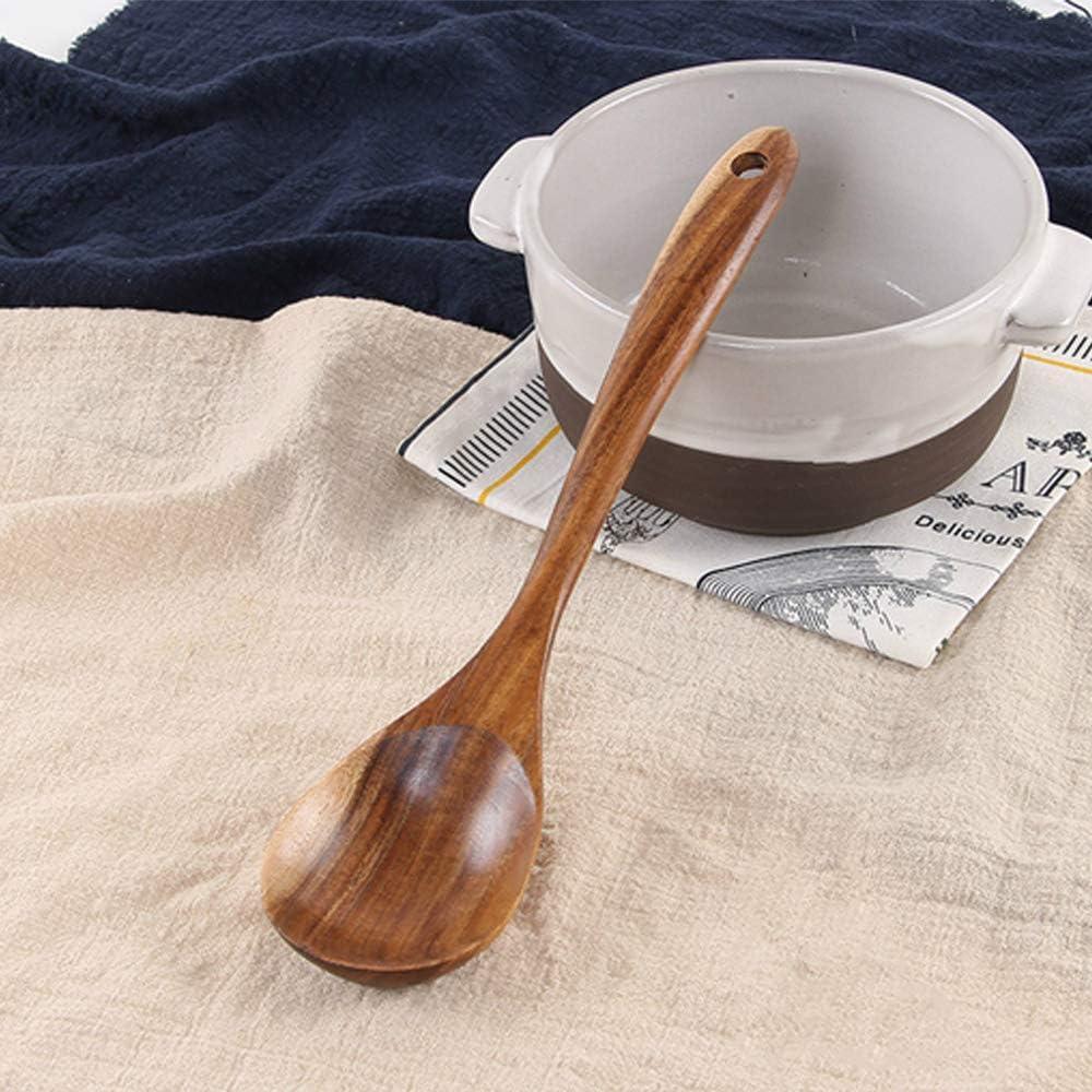 Acacia Wood 5-Piece Non-Stick Cooking Utensils Set