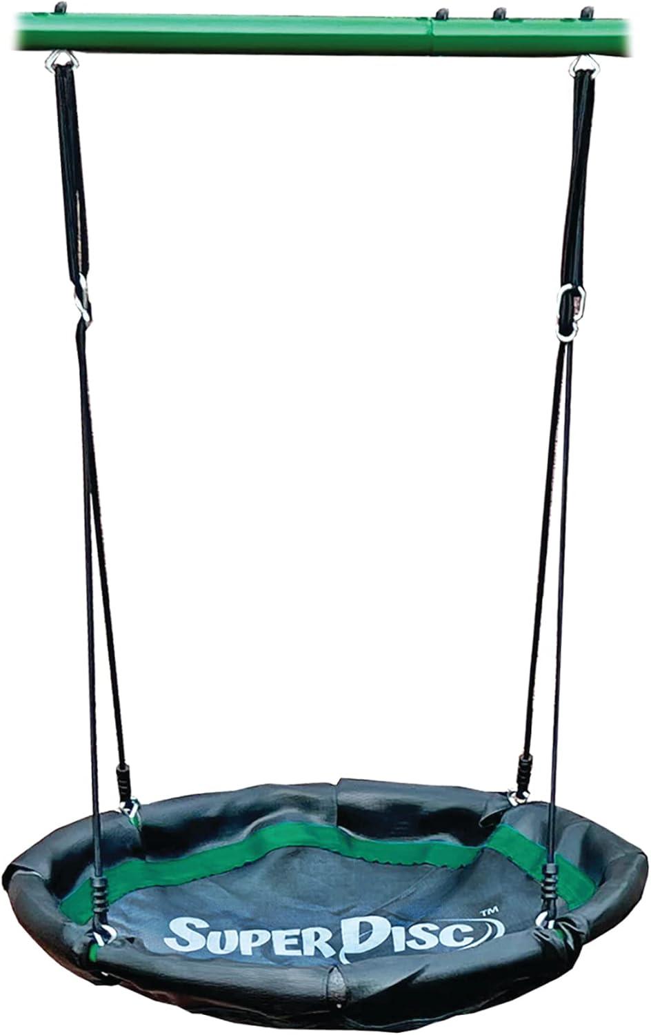 Green and White Alloy Steel Swing and Climbing Playset