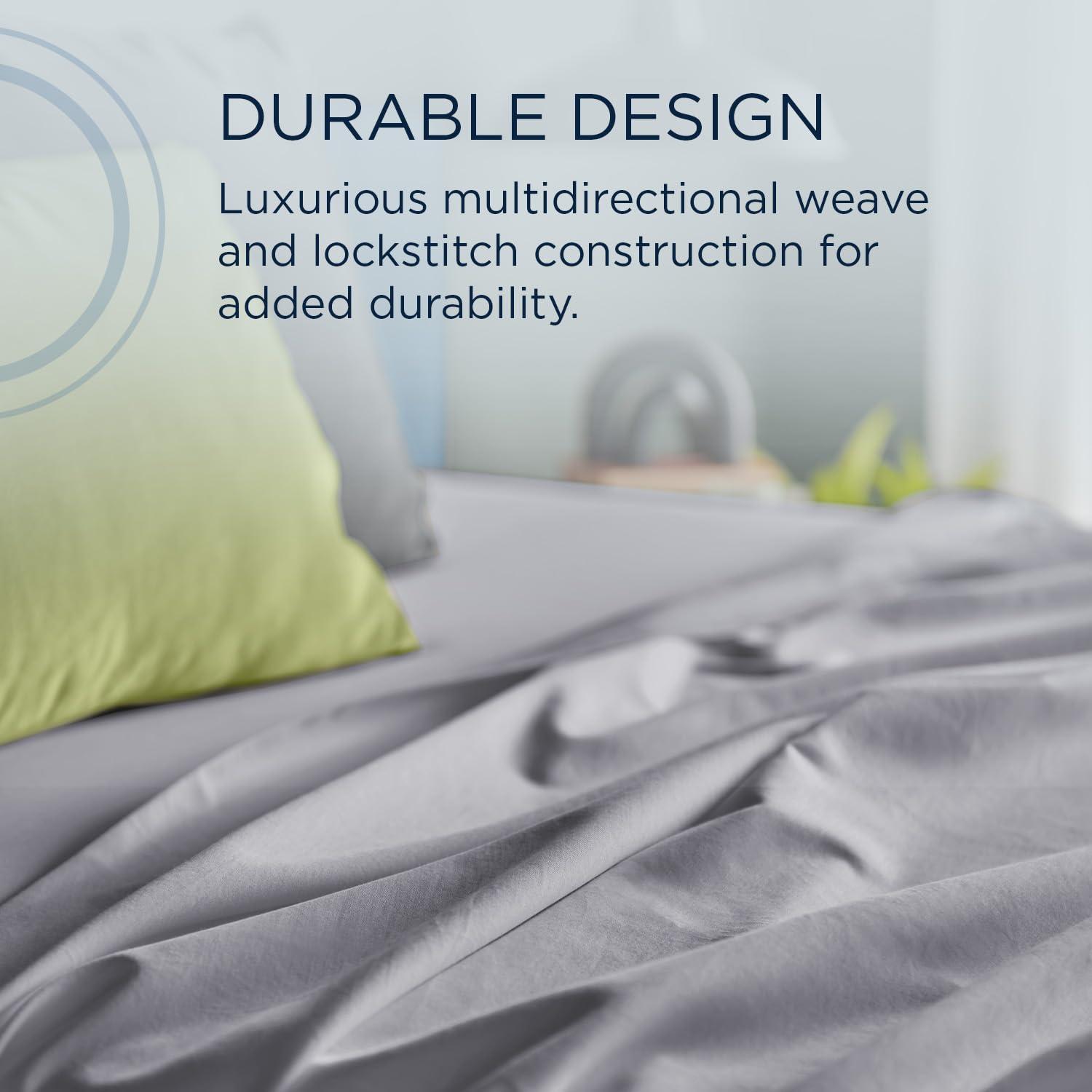 Tempur-Pedic Tempur Luxe Egyptian Cotton Sheet Set Silver Mist - Full, Adult