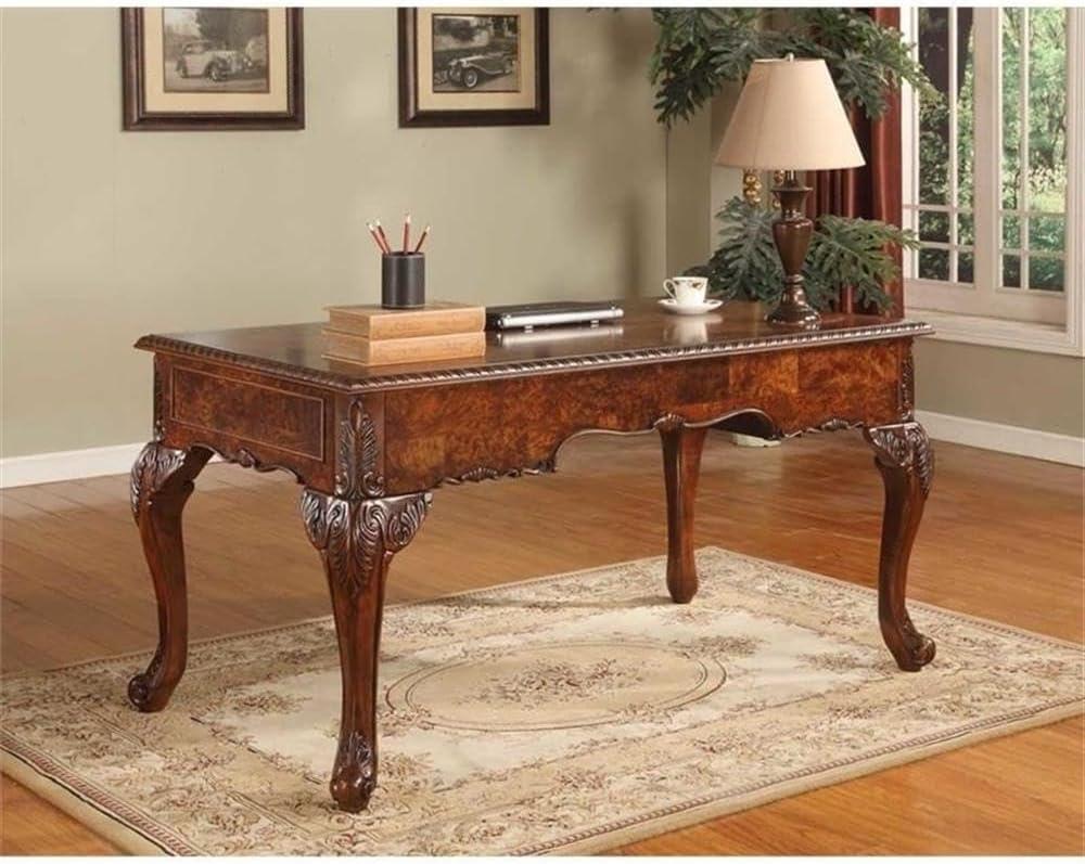 Best Master CDExecutive 60" Wood Office Desk With Hand Carved Designs in Cherry