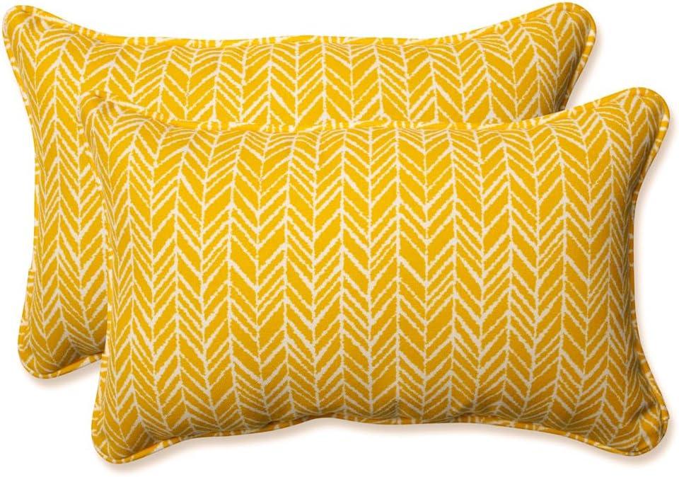 Outdoor/Indoor Herringbone Rectangular Throw Pillow Set of 2 - Pillow Perfect