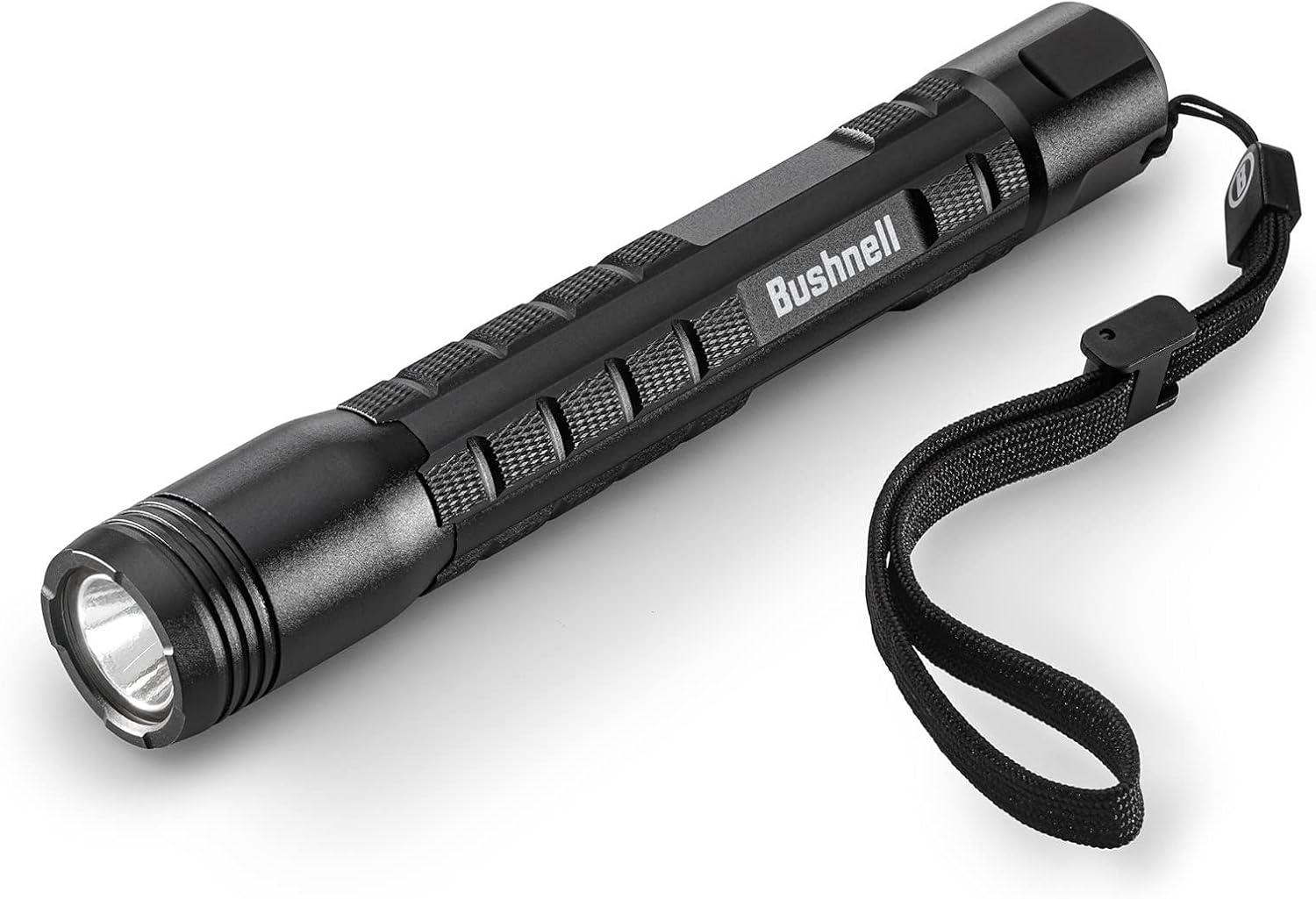 Bushnell Tactical Flashlight, 700 Lumens, Compact LED Construction, Uses Included CR123 Batteries or Rechargeable Battery| Police, Military, Hunting, Security