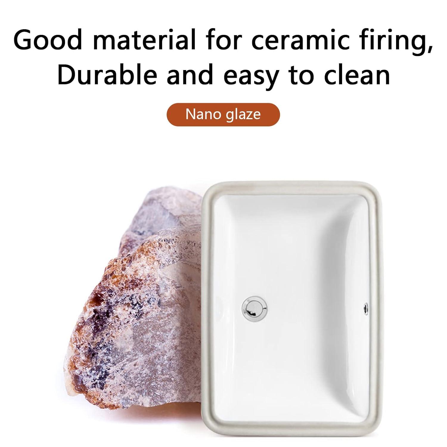 Wells Sinkware RTU2115-7W Wells Sinkware Rhythm Series 14.5'' Ceramic Rectangular Bathroom Sink with Overflow