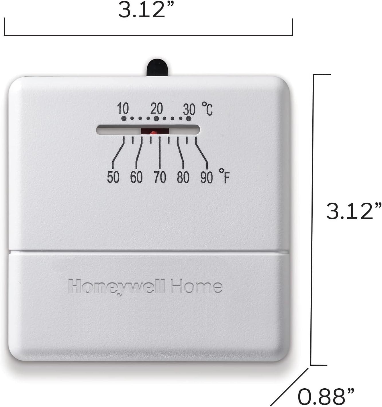 Honeywell Heat-Only Thermostat, White