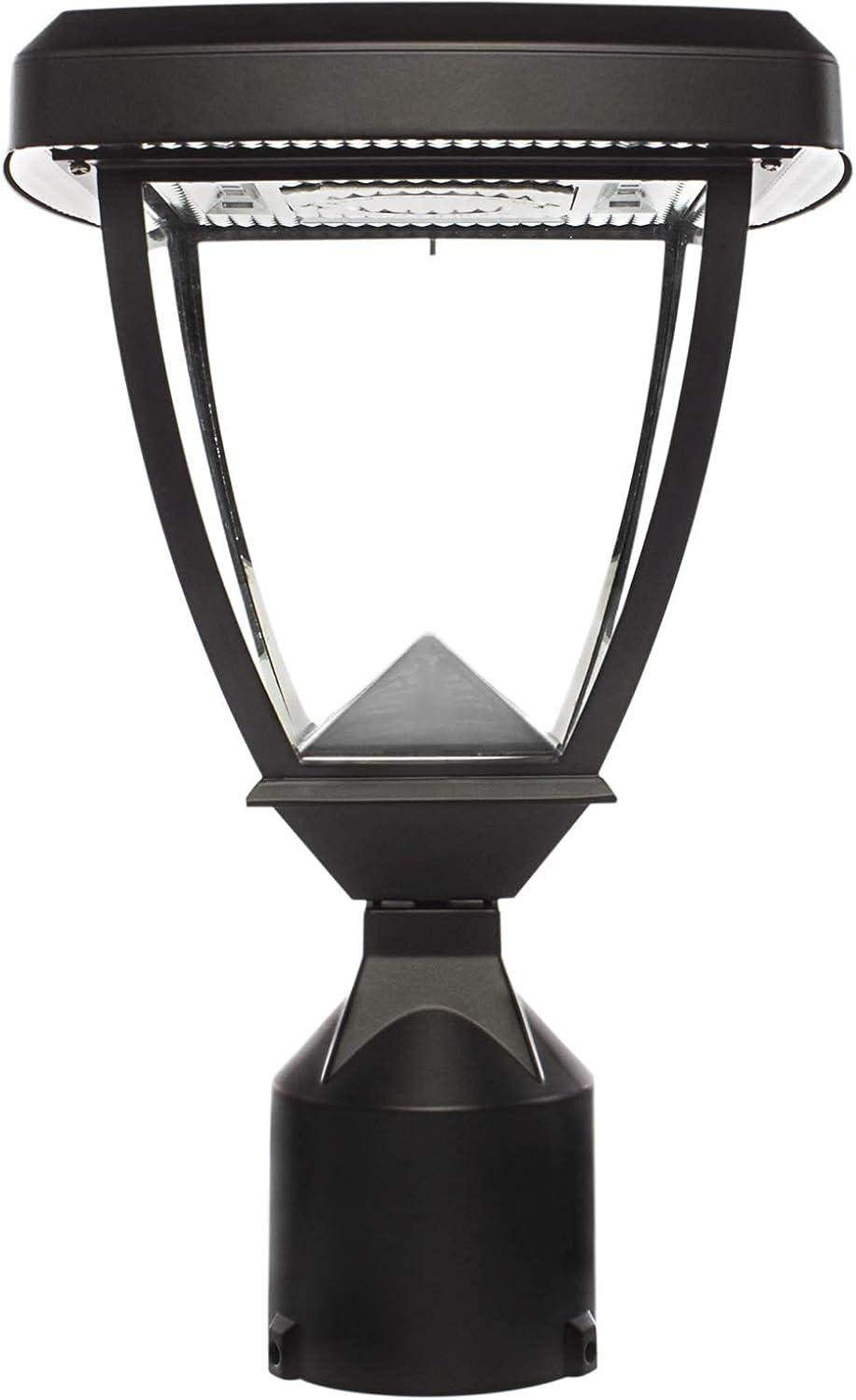 Inversee Black Cast Aluminum LED Solar Post Light