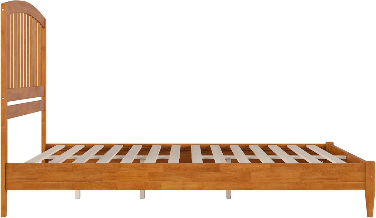 AFI Quincy Queen Solid Wood Low Profile Platform Bed, Light Toffee