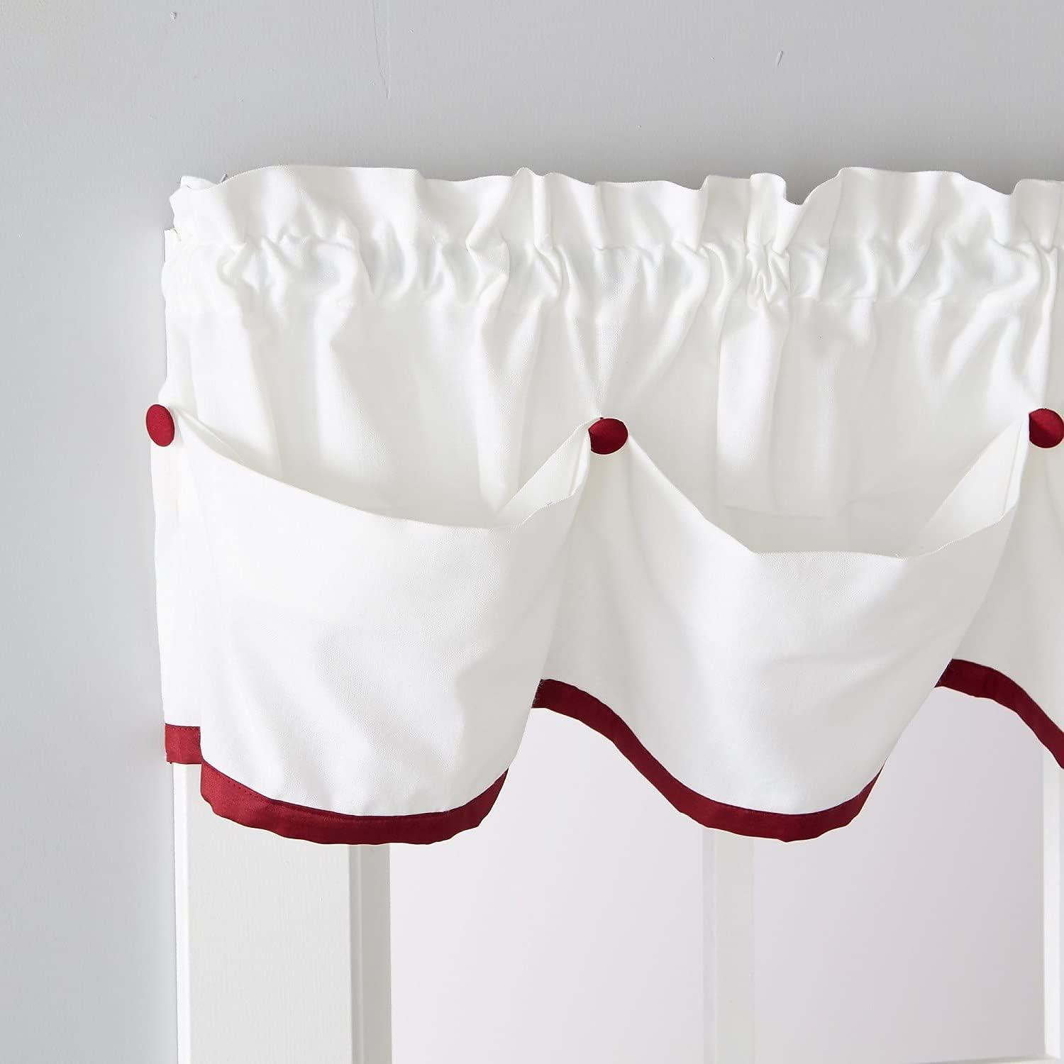 SKL Home Rod Pocket Light Filtering Valance, 58 in x 13 in