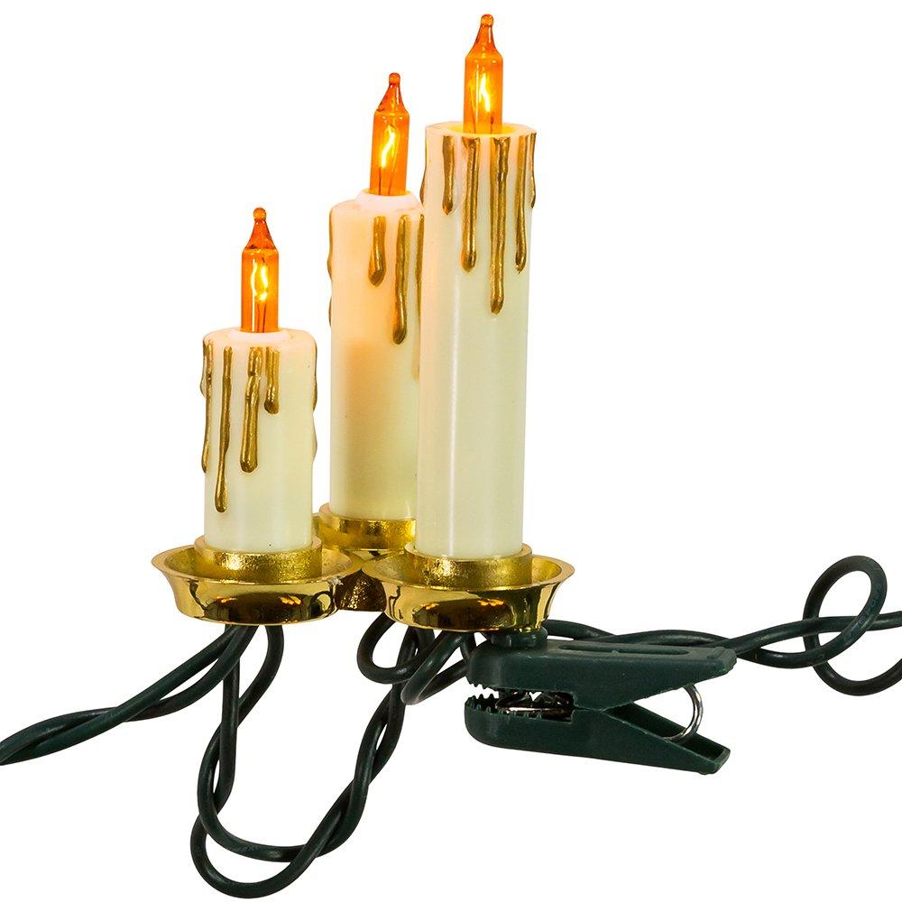 Kurt Adler Kurt Adler Indoor UL 15-Light Triple Candle Light Set, 12ft