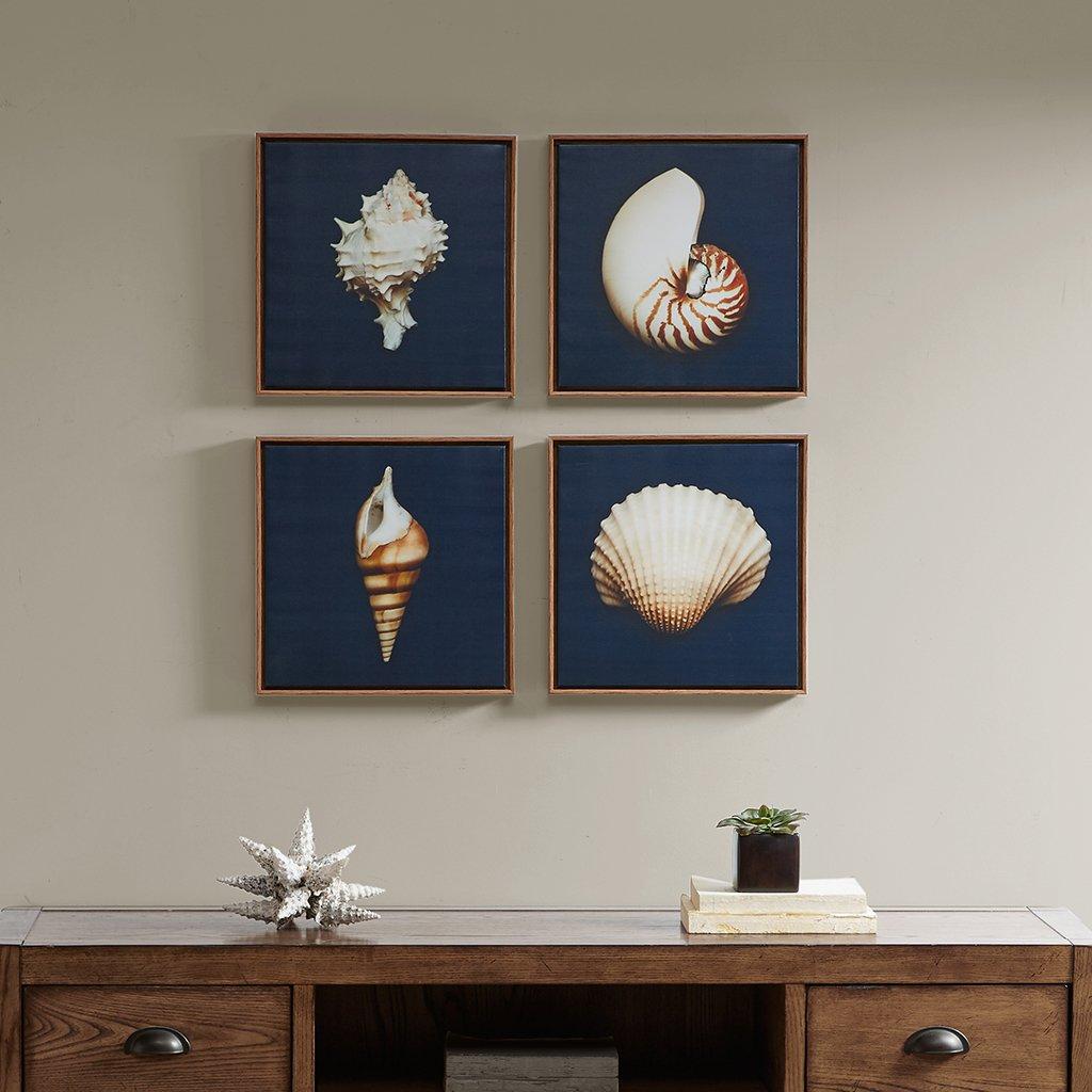 Highland Dunes " Ocean Seashells " by Julie Greenwood 4 - Pieces