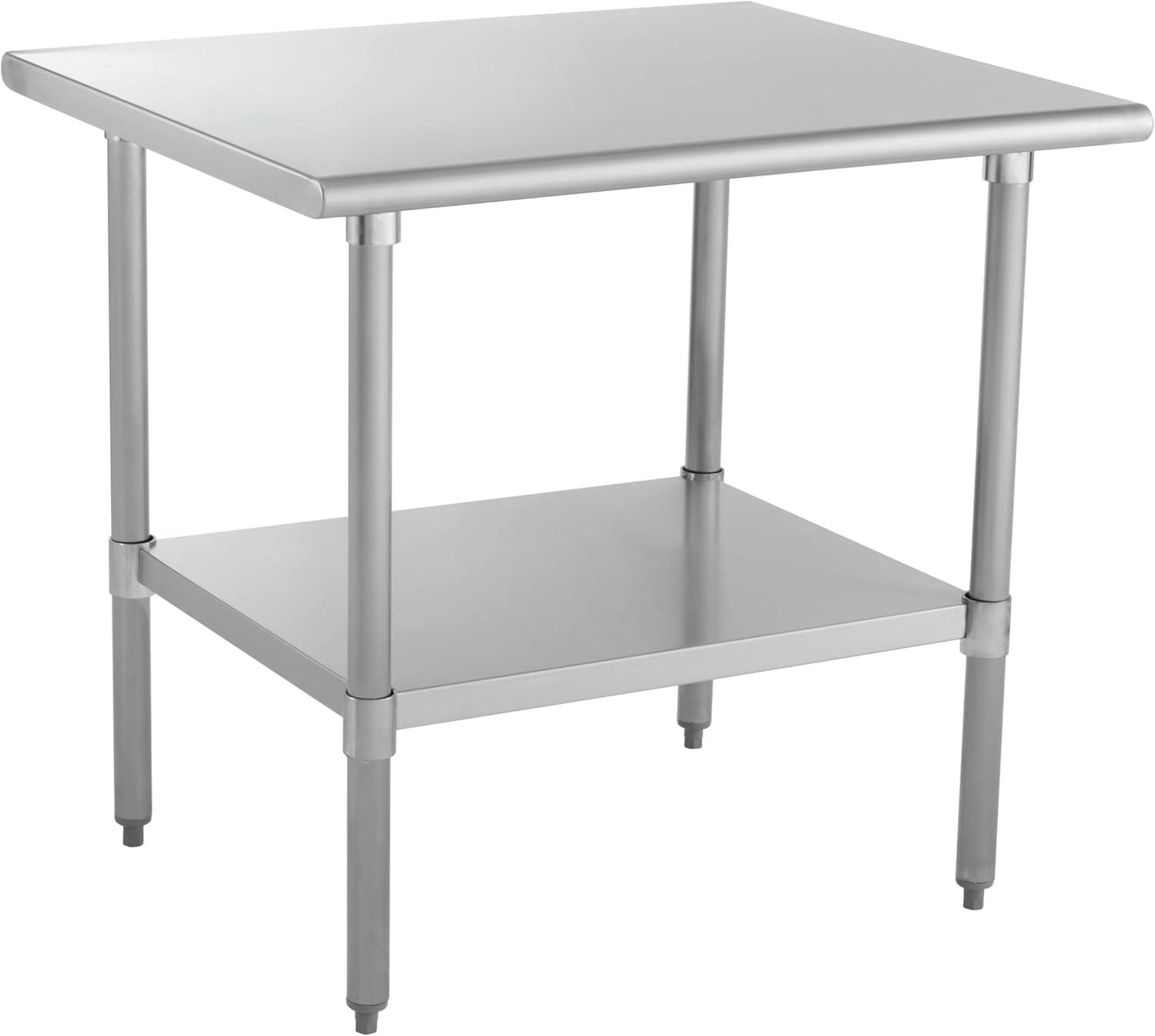 Kratos Stainless Steel Kitchen Prep Table with Undershelf, 24" Dx36 W