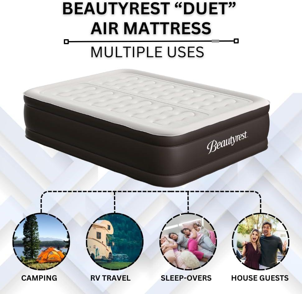 Beautyrest Queen Raised Air Mattress with Built-in Pump